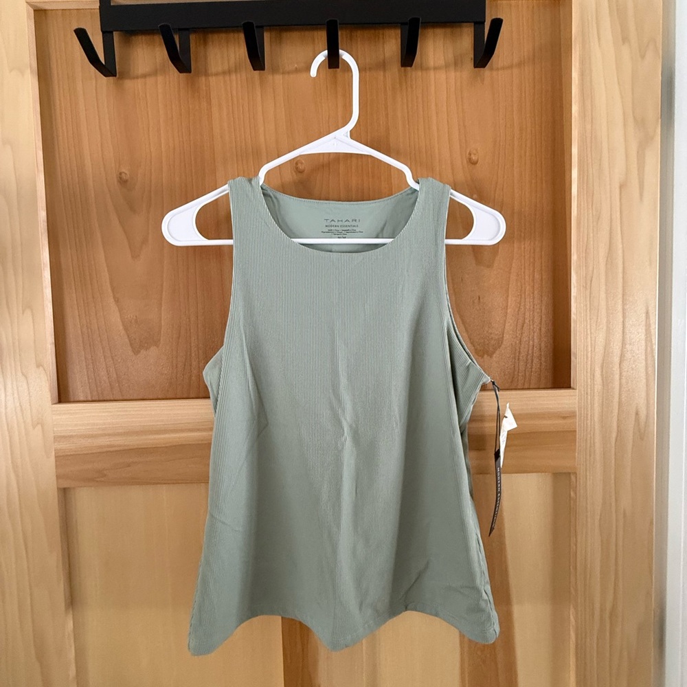 Tahari Women's Sage Green Tank Top